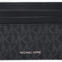 Michael Kors Men's Cooper Tall Card Case Wallet (Black)