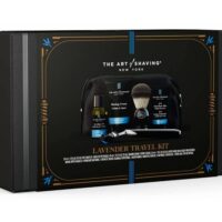 The Art of Shaving Lavender Travel Kit - Men's Razor with 1oz Pre-Shave Oil, 1.5oz Shaving Cream, Shaving Brush & 1oz After-Shave Balm