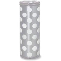Kate Spade New York 16 Ounce Insulated Travel Mug with Lid, Double Wall Thermal Tumbler for Coffee/Tea, Jumbo White Dot