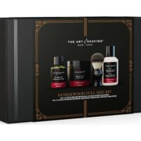 The Art of Shaving Sandalwood Shaving Kit for Men - The Perfect Gift for The Perfect Shave with Shaving Cream, Shaving Brush, After Shave Balm, & Pre Shave Oil,4 Piece (Pack of 1)
