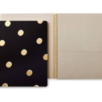 Kate Spade New York Large Spiral Notebook with 160 College Ruled Pages, Scatter Dot