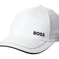 Hugo Boss 50245070 Men's Logo Twill Cap 1, White, One Size