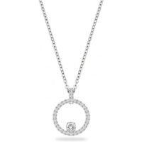 Swarovski Creativity Women's Pendant, Circular, White, Rose gold-tone plated